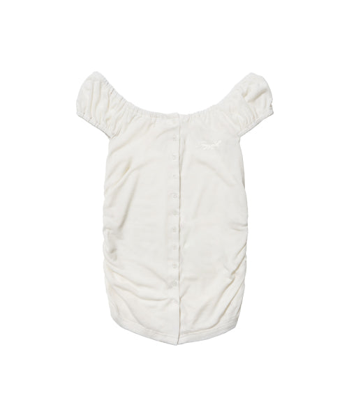 (DUSTY BLUE) F26QB124 - 2 COLORS IVORY
