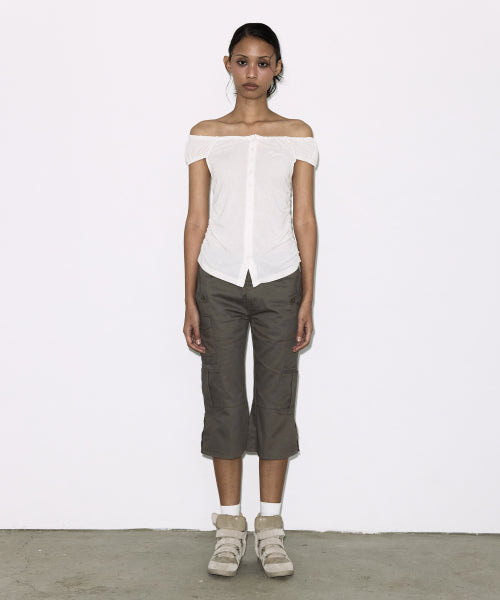 (DUSTY BLUE) F26QB124 - 2 COLORS IVORY
