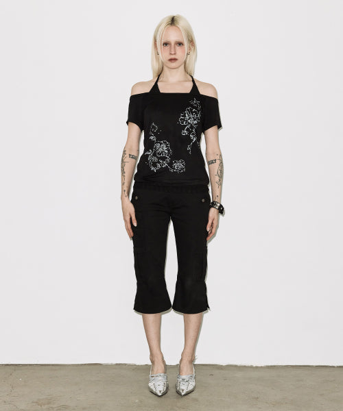 TOP F26QB136 - 3 COLORS BLACK