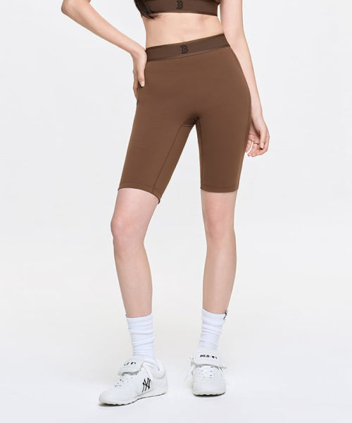 BASIC BAND LOGO POINT BIKE SHORTS BOS #KARINA同款! BROWN