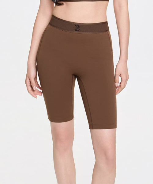 BASIC BAND LOGO POINT BIKE SHORTS BOS #KARINA同款! BROWN