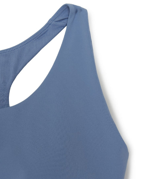 BASIC BAND LOGO POINT CROP TOP LA #KARINA同款! BLUE