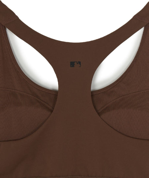 BASIC BAND LOGO POINT CROP TOP BOS #KARINA同款! BROWN