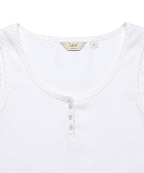 BUTTON SLEEVELESS - 2 COLORS WHITE