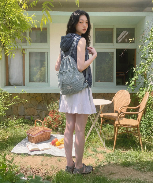 RIBBON GYM SACK - 4 COLORS BLUE