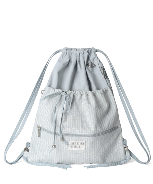 RIBBON GYM SACK - 4 COLORS BLUE