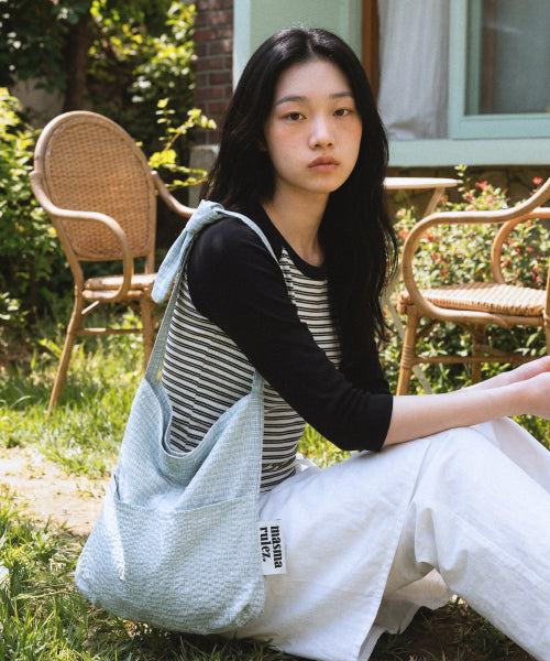 SNACK ECO CROSSBAG - 11 COLORS TINY CHECK MINT