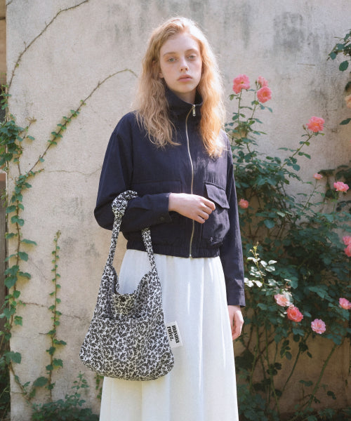 SNACK ECO CROSSBAG - 11 COLORS BLACK FLOWER