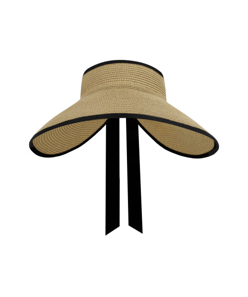 CIRCLE LOGO WIDE SUN VISOR - 2 COLORS BLACK