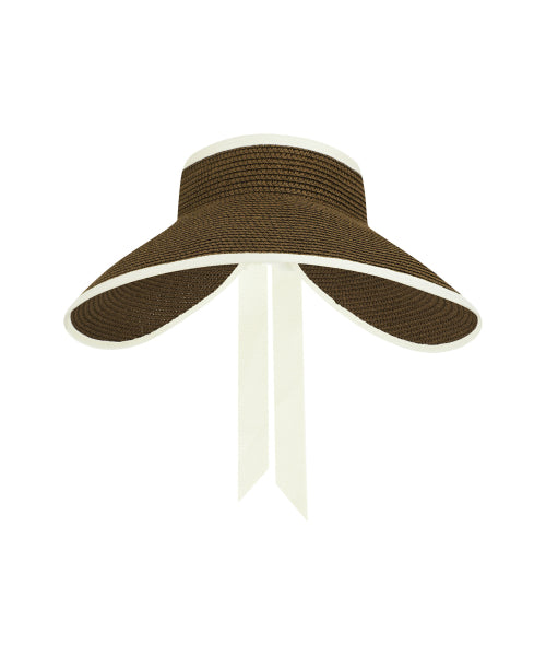 CIRCLE LOGO WIDE SUN VISOR - 2 COLORS IVORY