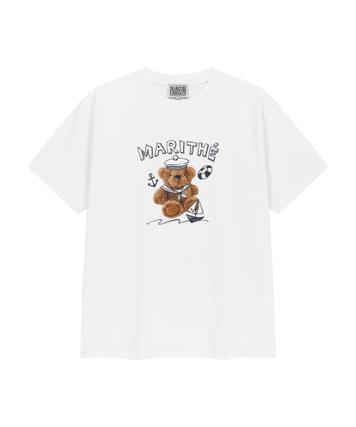 MARINE DRAWING DOODLE GRAPHIC TEE LIGHT HEATHER - 3 COLORS WHITE