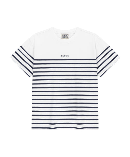 BLOCK STRIPE TEE - 3 COLORS NAVY