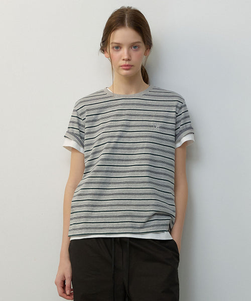 MULTI STRIPE SHORT SLEEVE TEE - 3 COLORS