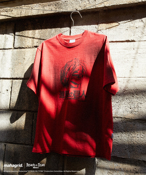 [ATTACK ON TITAN] DIRTY WASHED EREN BERSERK TEE - 2 COLORS
