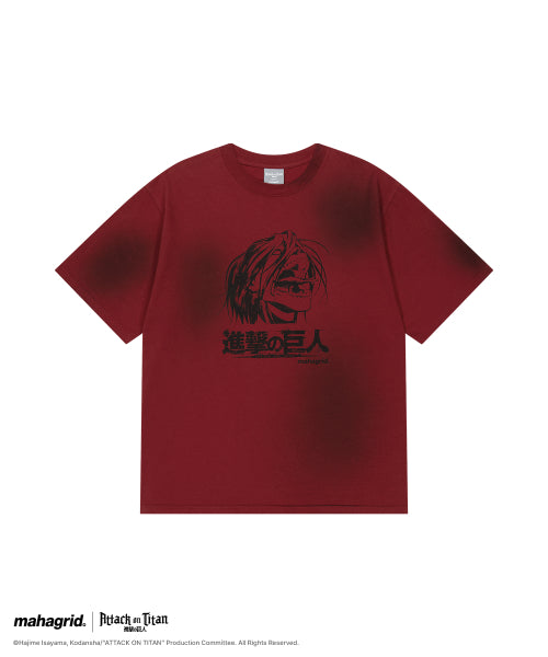 [ATTACK ON TITAN] DIRTY WASHED EREN BERSERK TEE - 2 COLORS