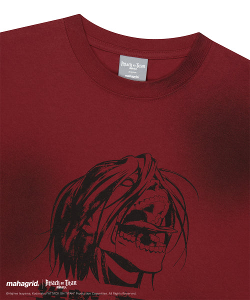 [ATTACK ON TITAN] DIRTY WASHED EREN BERSERK TEE - 2 COLORS