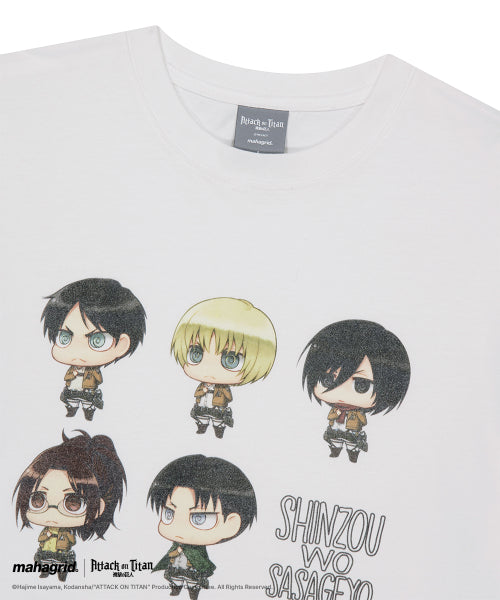 [ATTACK ON TITAN] SASAGEYO CHARACTER TEE - 2 COLORS