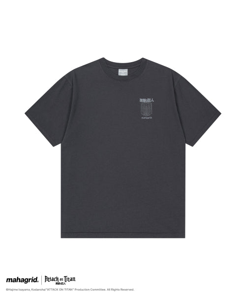 [ATTACK ON TITAN] WASHED COLOSSUS TITAN TEE CHARCOAL