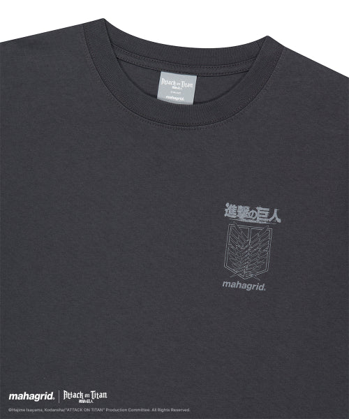 [ATTACK ON TITAN] WASHED COLOSSUS TITAN TEE CHARCOAL