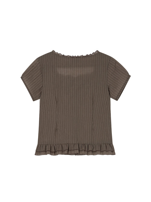 SQUARE BLOUSE BROWN - 2 COLORS