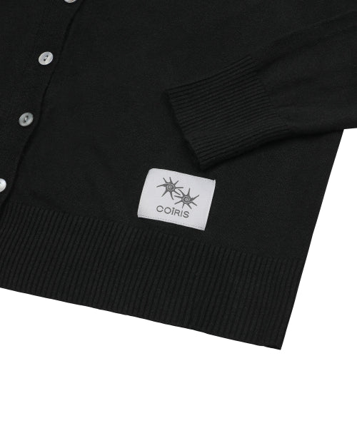 V-NECK CARDIGAN - 4 COLORS BLACK