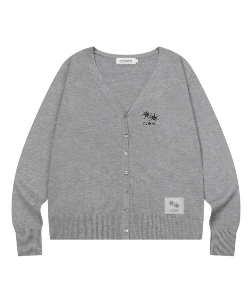 V-NECK CARDIGAN - 4 COLORS BLACK