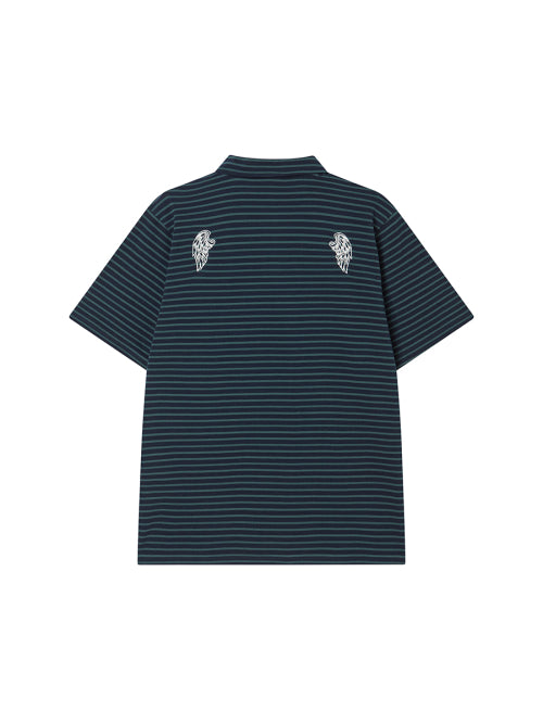 OVERSIZED WING POLO SHIRT GREEN - 2 COLORS