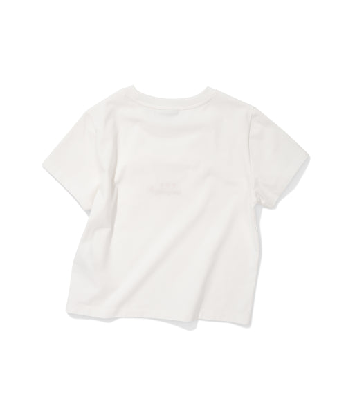 RIBBON SHORT SLEEVE T-SHIRT #GISELLE同款! - 2 COLORS WHITE
