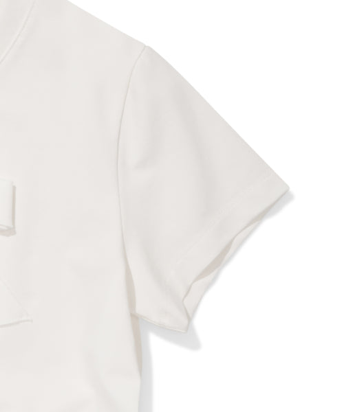 RIBBON SHORT SLEEVE T-SHIRT #GISELLE同款! - 2 COLORS WHITE