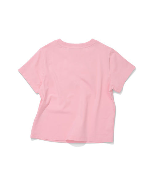 RIBBON SHORT SLEEVE T-SHIRT #GISELLE同款! - 2 COLORS PINK