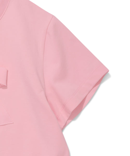 RIBBON SHORT SLEEVE T-SHIRT #GISELLE同款! - 2 COLORS PINK
