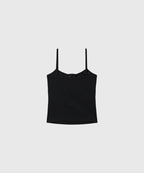 EYELET SLEEVELESS - 3 COLORS BLACK