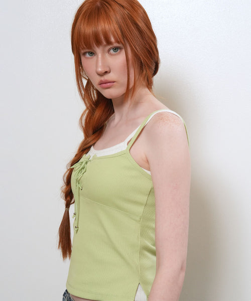 EYELET SLEEVELESS - 3 COLORS GREEN
