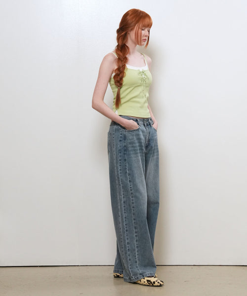 EYELET SLEEVELESS - 3 COLORS GREEN
