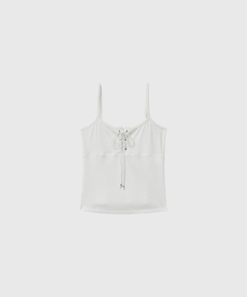 EYELET SLEEVELESS - 3 COLORS WHITE