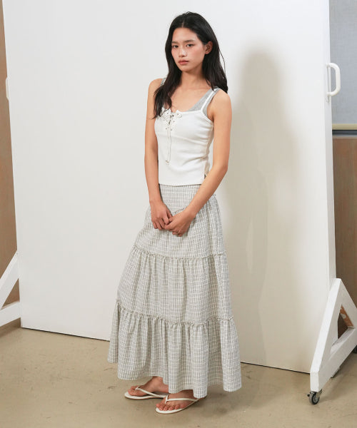 EYELET SLEEVELESS - 3 COLORS WHITE