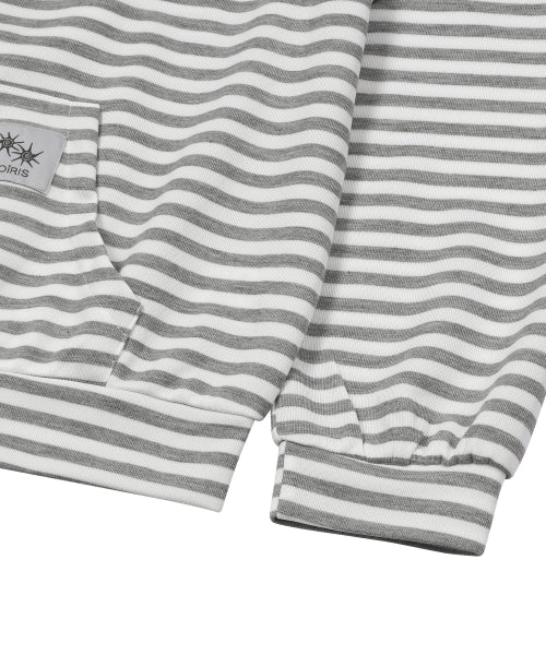 STRIPE HOODIE GREY