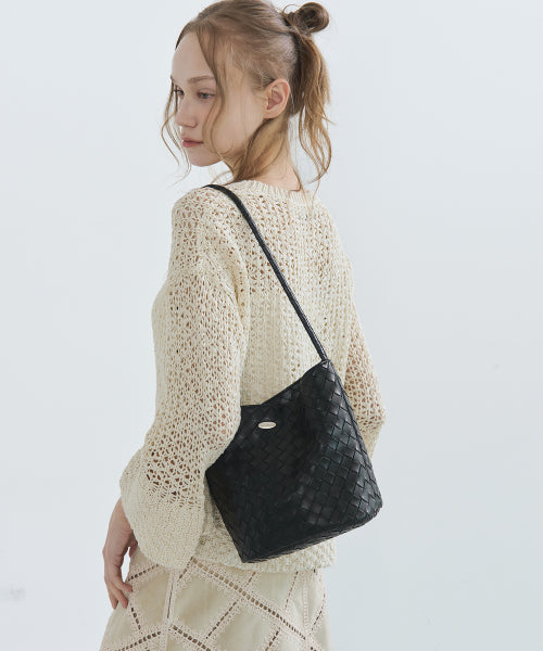 AREN WEAVING SHOULDER BAG - 5 COLORS WHITE