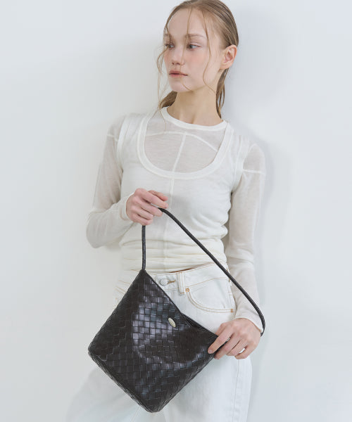 AREN WEAVING SHOULDER BAG - 5 COLORS WHITE