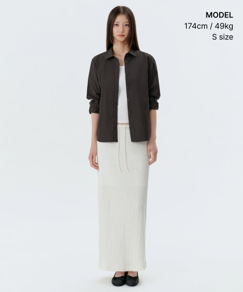 WOMENS REGULAR WASHED POPLIN SHIRT #韓韶禧同款! - 6 COLORS AS SHOWN