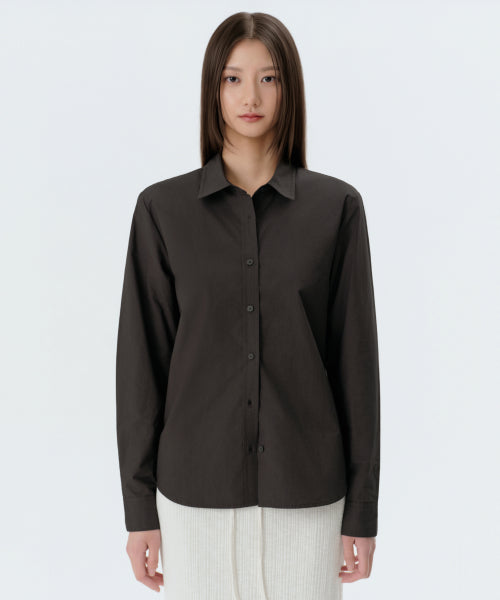 WOMENS REGULAR WASHED POPLIN SHIRT #韓韶禧同款! - 6 COLORS AS SHOWN