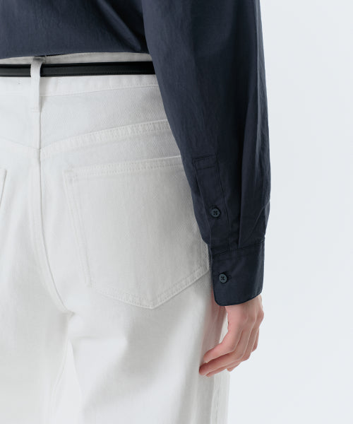 WOMENS REGULAR WASHED POPLIN SHIRT #韓韶禧同款! - 6 COLORS NAVY
