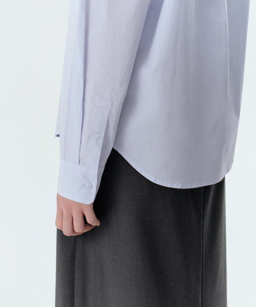 WOMENS REGULAR WASHED POPLIN SHIRT #韓韶禧同款! - 6 COLORS BLUE