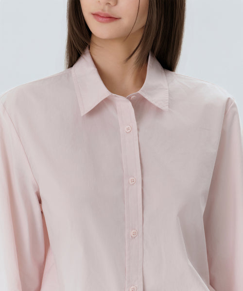 WOMENS REGULAR WASHED POPLIN SHIRT #韓韶禧同款! - 6 COLORS PINK