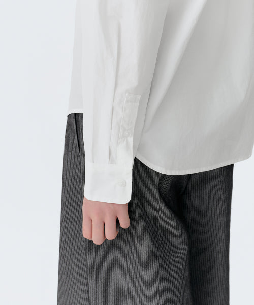 WOMENS REGULAR WASHED POPLIN SHIRT #韓韶禧同款! - 6 COLORS WHITE