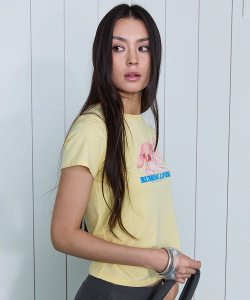 RUBBING FOX REGULAR T-SHIRT YELLOW