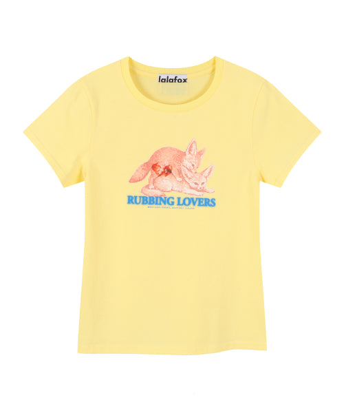 RUBBING FOX REGULAR T-SHIRT YELLOW