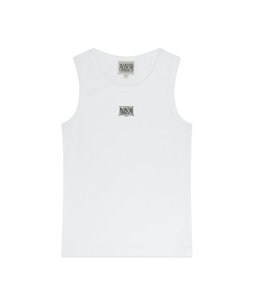 W RIBBON CLASSIC LOGO SLEEVELESS - 3 COLORS WHITE