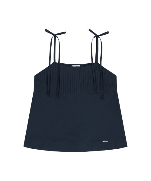 W PINTUCK CAMISOLE BLOUSE - 3 COLORS NAVY