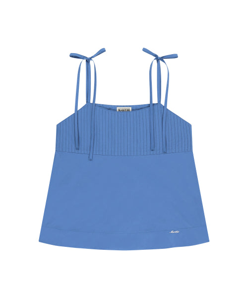 W PINTUCK CAMISOLE BLOUSE - 3 COLORS BLUE